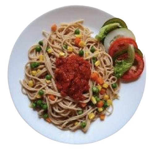 Pasta dish with vegetables